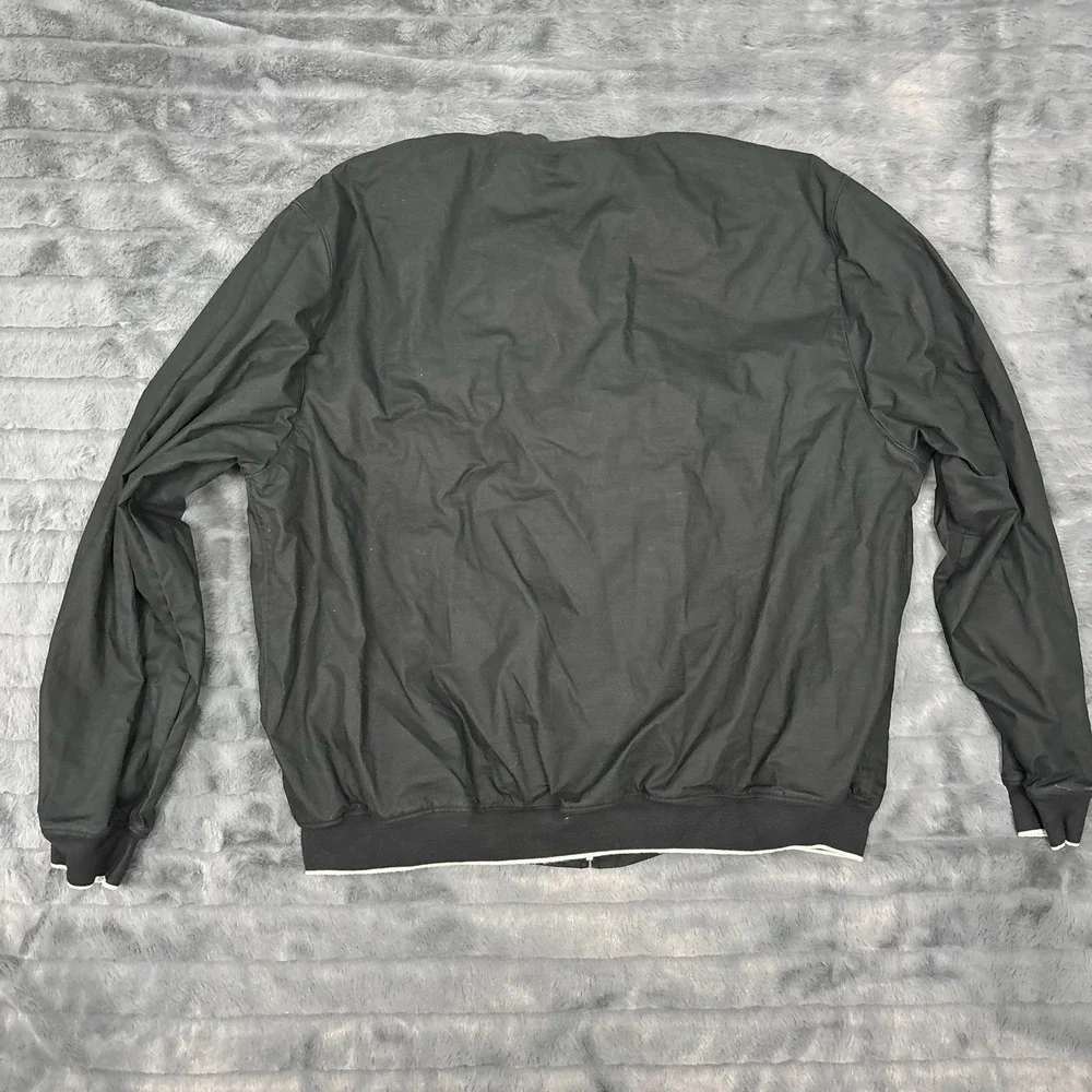 Polo Golf Ralph Lauren Mens XL Black Full Zip Cotton Bomber Jacket Windbreaker